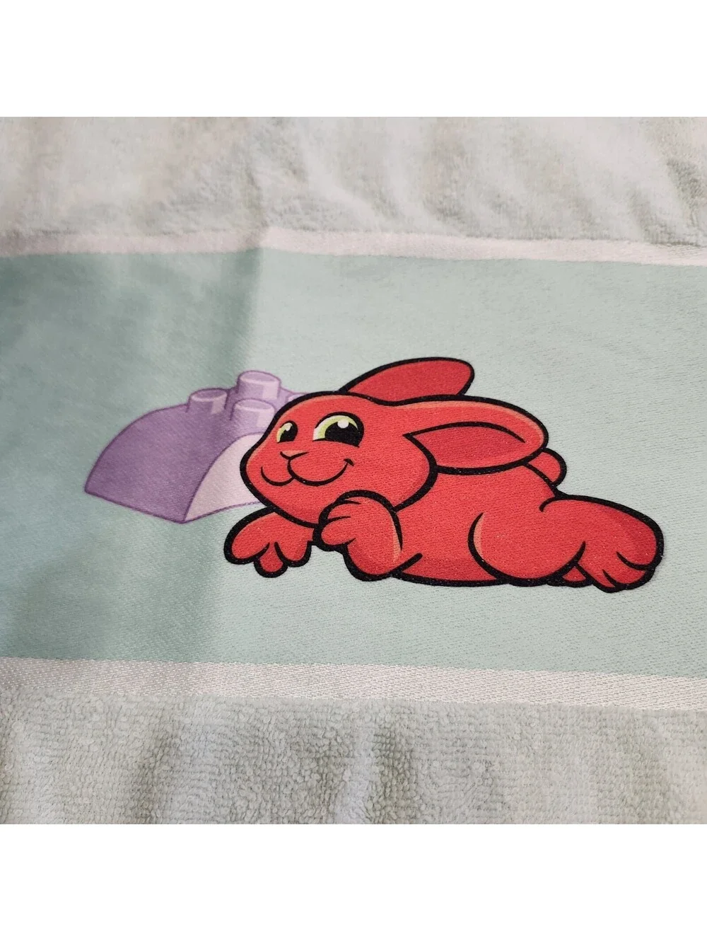 LEGO Duplo TOWEL 100% Cotton 28” x 31” Pool Half Size Floor Mat Toddler EUC Rare